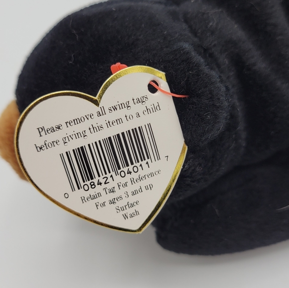 TY Beanie Babies NWT Blackie the Bear #4011 - Picture 3 of 9